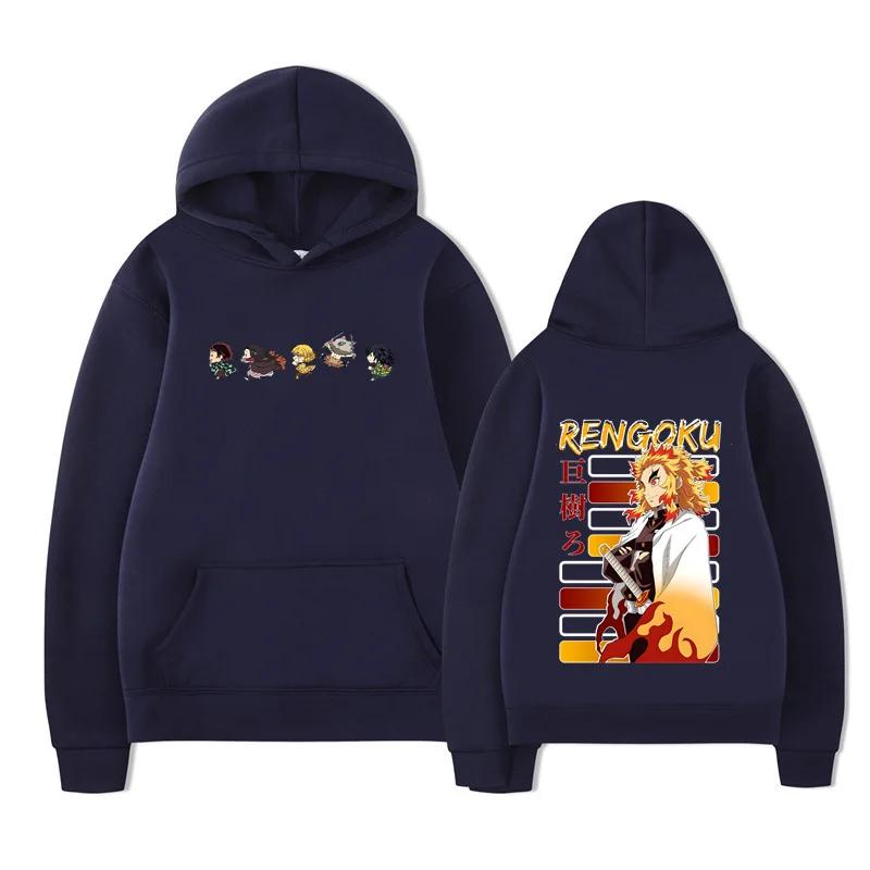 Autumn Anjuro Bakugou Hoodies Men Women Fashion High Street Sweatshirts Vintage Pullovers Tanjiro Hoodie Oversized Tops