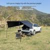 Universal Outdoor Car Awning for Camping and Touring - Black Vinyl