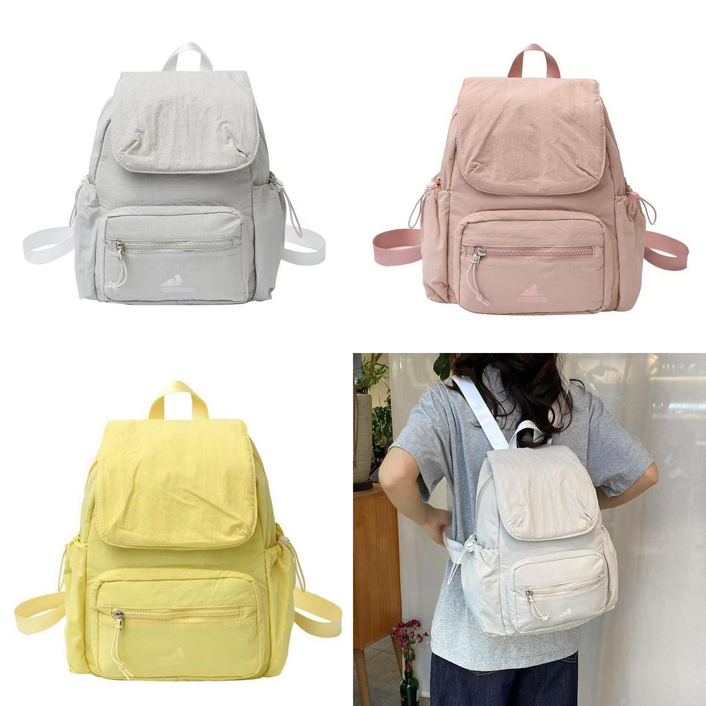 Nylon Casual Solid Color Backpack With Laptop Compartment For Men And Women