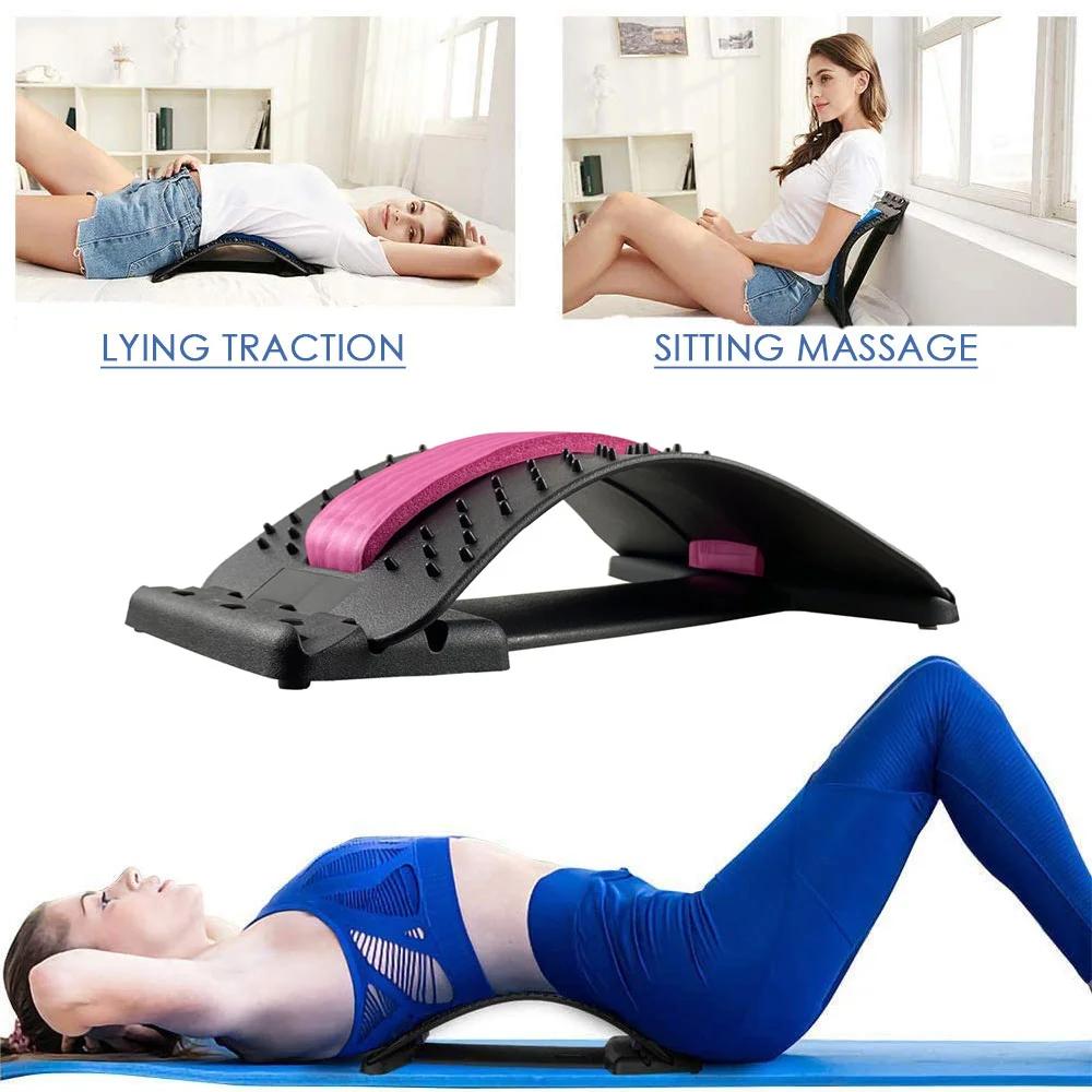 4 Level Adjustable Lumbar Back Stretcher For Lower Back Pain Relief Scoliosis Sciatica Ergonomic Stretching Board
