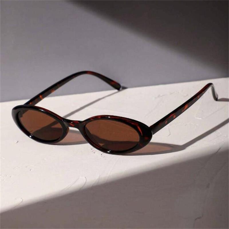 Sexy Small Oval Women'S Sunglasses  New Fashion Leopard Brown Hot Sun Glasses Female Retro Colorful Shade Eyeglass