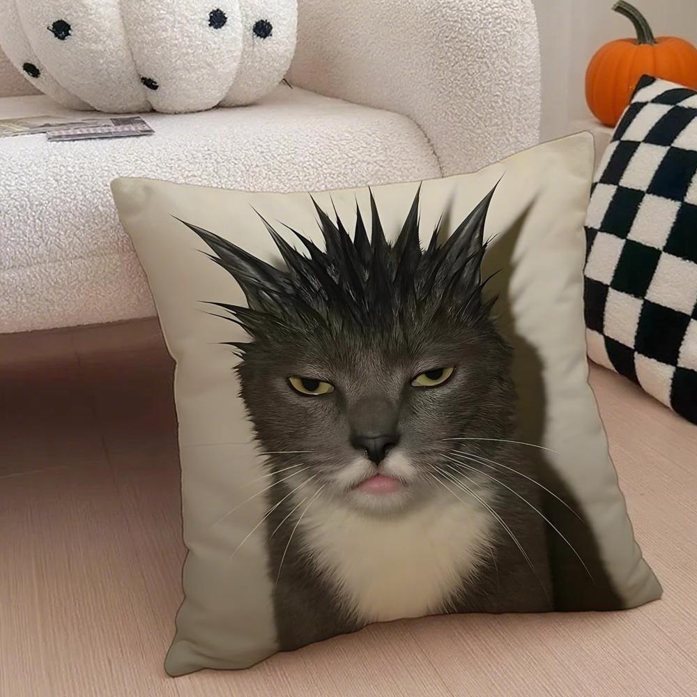 Fashion Funny And Interesting Animals Cushion Cover Linen Pillow Case Soft Breathable Protective Couch Room Decoration