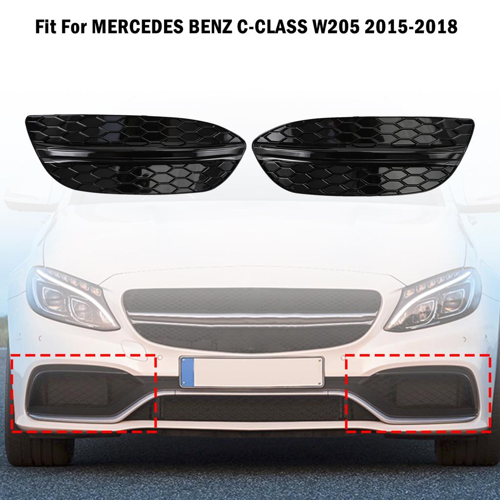 2PCS Front Fog Light Cover Fit MERCEDES BENZ C-CLASS W205 2015-2018 Base Sedan