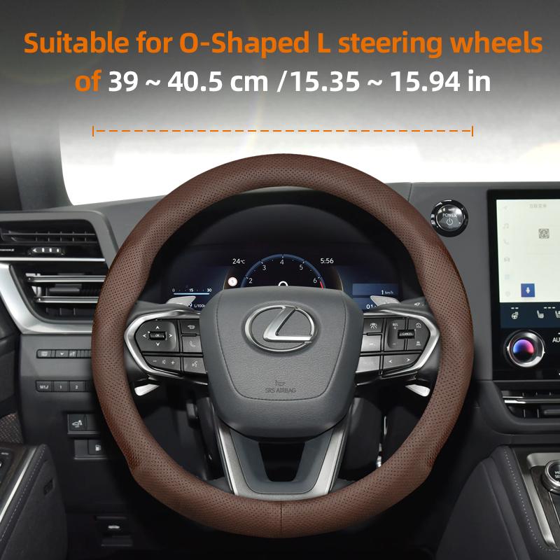 Suitable for Lexus Ultra-Thin Breathable Leather Steering Wheel Cover Suitable for Is250 Gs300 Lx 570 Nx Is350 2019 Es350 Gx460 Is 300 Ls400 Is300 202