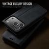 Suitable for iPhone 17 Pro card slot phone case, Samsung S25 ULTRA calf pattern leather case, A15 flip retro case