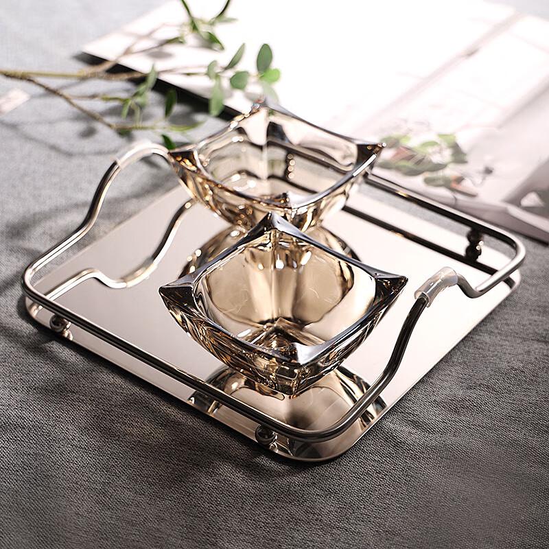 European Crystal Glass Snack Dish