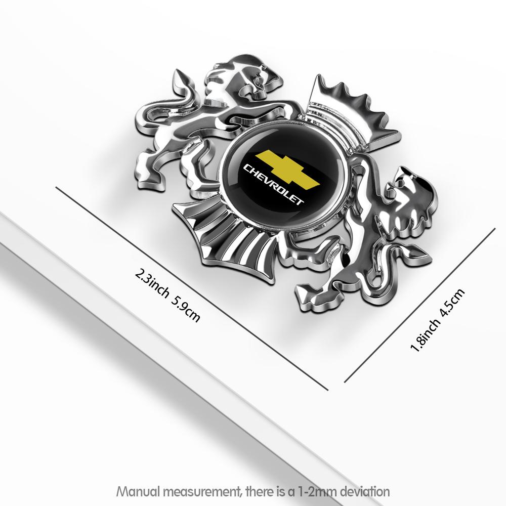 AABLI1 Insigne Emblème Couronne Lion 3D Métal Autocollants Voiture Accessoires Décoration Décalcomanie Pour Chevrolet Silverado Trailblazer Suburban Traverse