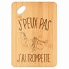 Planche À Découper / Plateau Apéro - PLANETEE - Trompette J'peux Pas - Bambou - 30x20x1 Cm - Trou Ø24 Mm