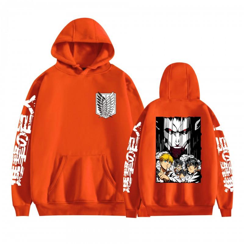 Attack On Titan Anime Hoodie Loose Fit Teens Adults Long Sleeve