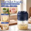 Electric Garlic Chopper: 400ML Portable Cordless Mini Food Processor with 6 Stainless Steel Blades - Vegetable Chopper for Kitchen Onion Salad Prep