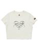 BBC EARTH W Ribbon Short Sleeve Round_White