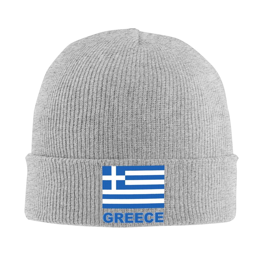 Greece Flag  Knit Hat  Street Caps Adult Unisex Kpop Beanie Hats Spring Graphic Thermal Elastic Bonnet Hats