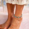 Accessories, Simple and Versatile Retro Ethnic Style Anklets, Beach Metal Alloy Turquoise Feet for Women