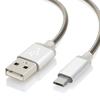 Micro USB Cable, 1M - Silver Metal