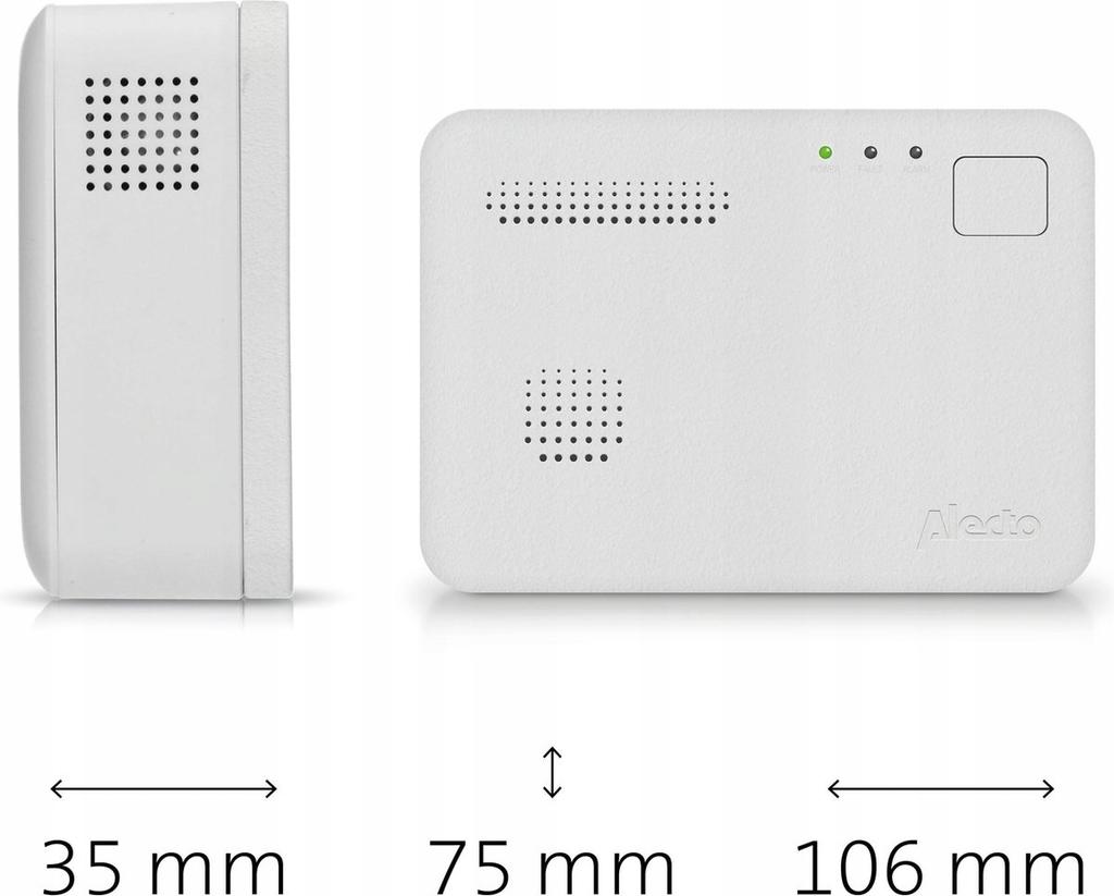 Alecto Wireless Carbon Monoxide Detector 10 Years Lifespan Ce 1 Pc