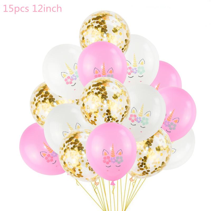 1 Set Einhorn Partyballons Geburtstagsballon Einhorn Dekoration Latex Konfetti Ballon Geburtstagsfeier Dekoration Ballons Kinder