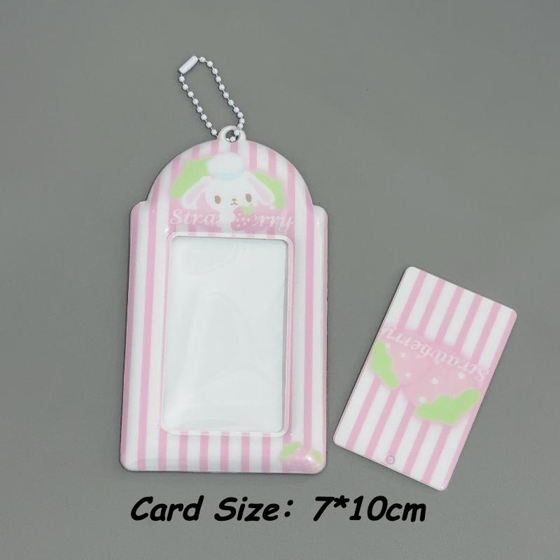 

Cream Style Photocard Frames for 3 Inch Kpop Idol Card Holder Cute Strawberry Rabbit Card Binder PVC Display Pendant Wholesales