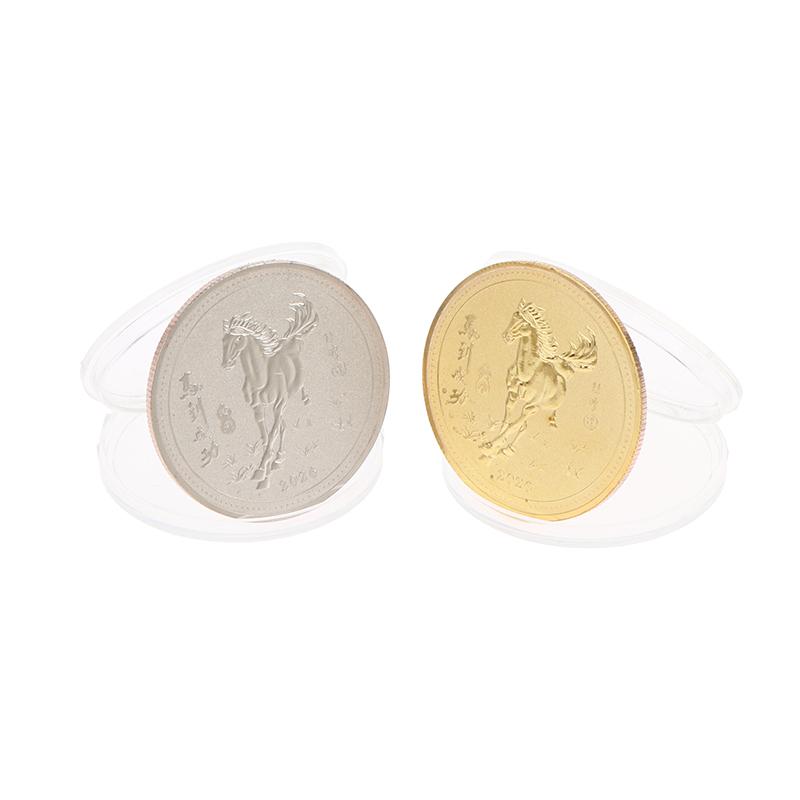 2026 Year Of The Horse Chinese Lucky Souvenir Coin Iron Crafts 40Mm Zodiac Horse Commemorative Medal Event Gift