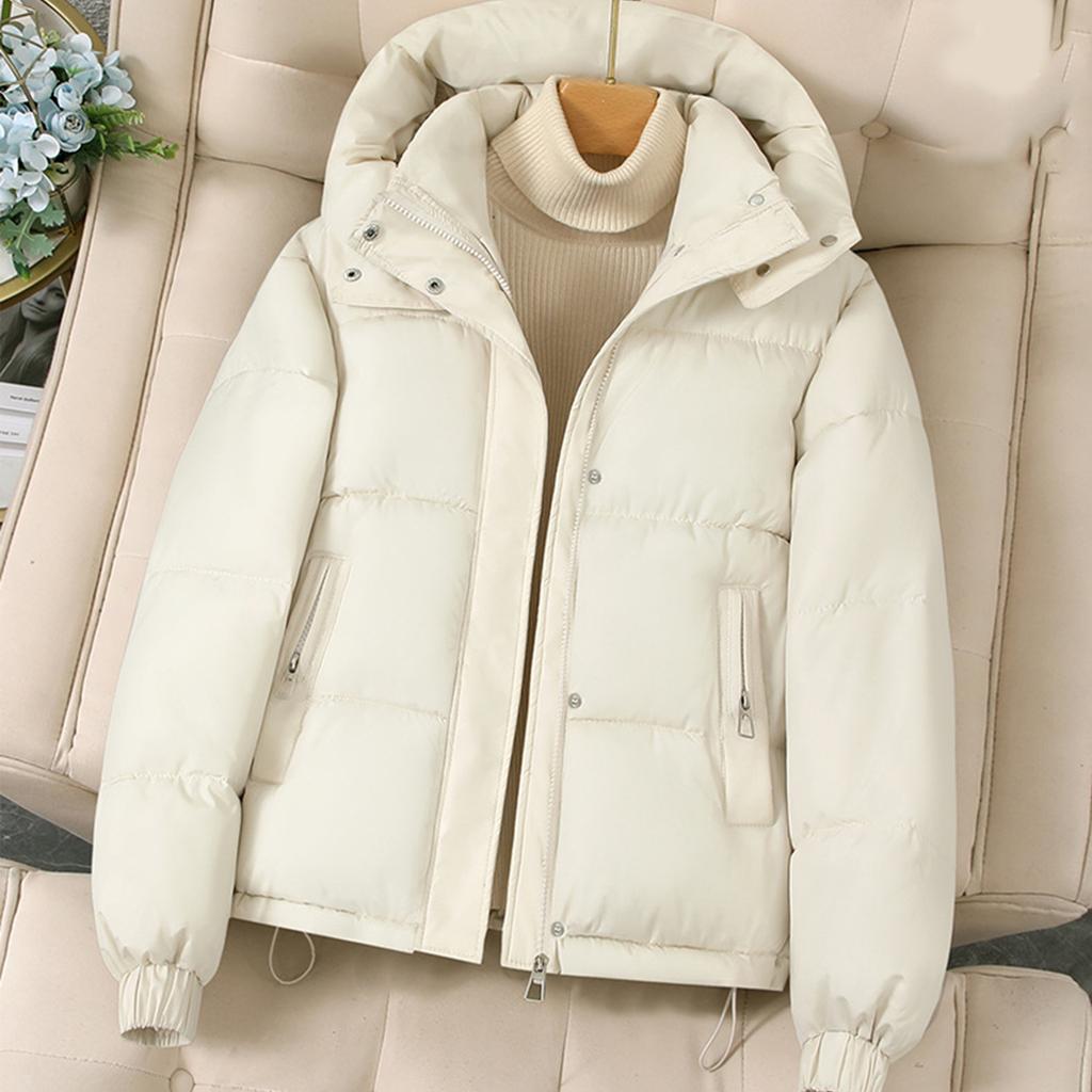 Women's Hooded Coat Ladies Winter Cotton Coat Thickened Warm Jacket