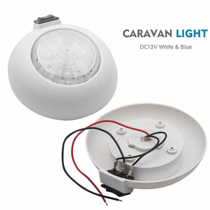 Boat Caravan Interior LED Spot Light Van Camper White+Blue Ceiling Reading Light RV 12V LED Roof Lamp  for Car Trailer Truck Bus