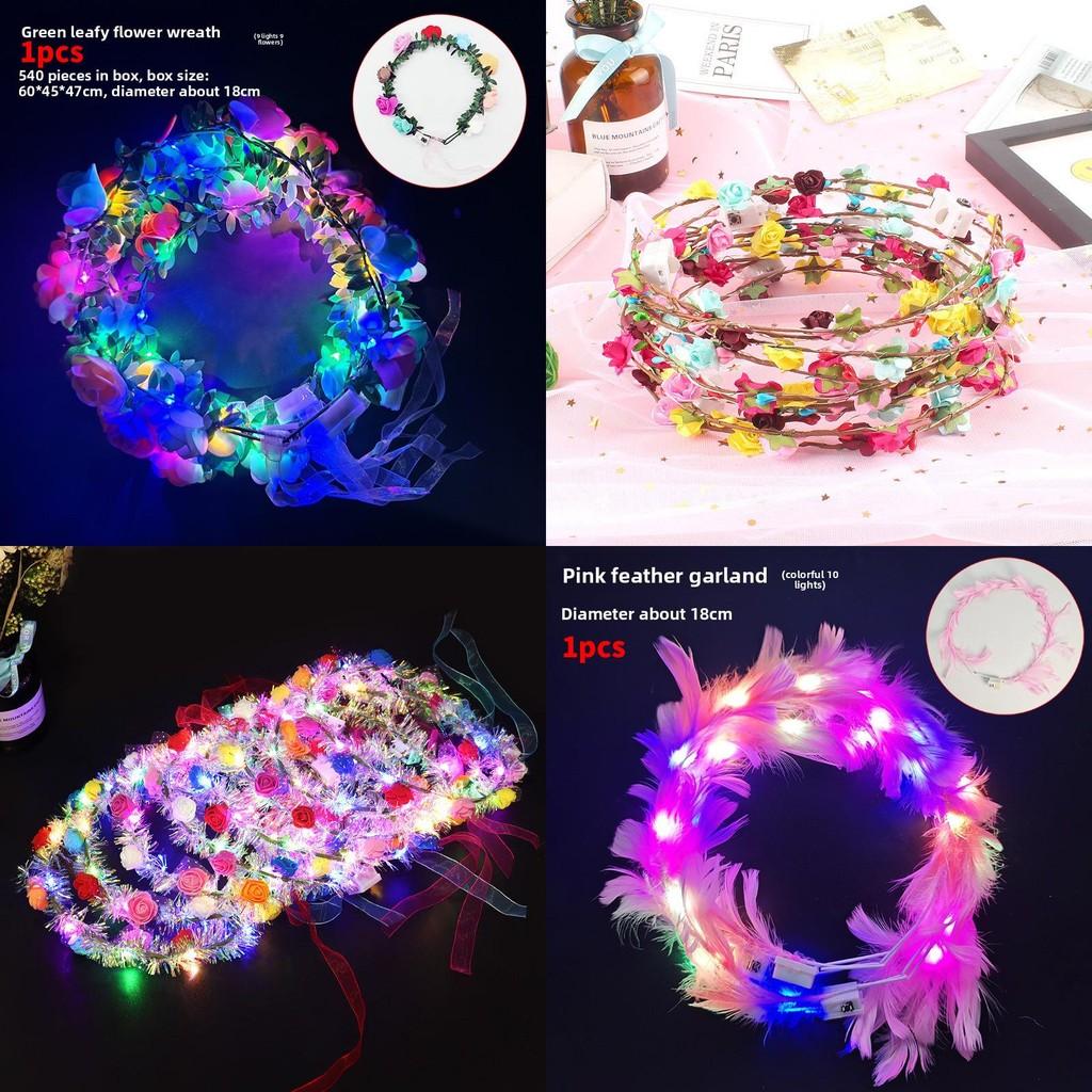 Led Light Flower Hair Accessory For Brides And Party Decorations Suitable For All Ages
