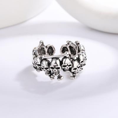 New Arrival Personality Skull Creative 925 Sterling Silver Exquisite Aggressive Popular Opening Rings TYB268
