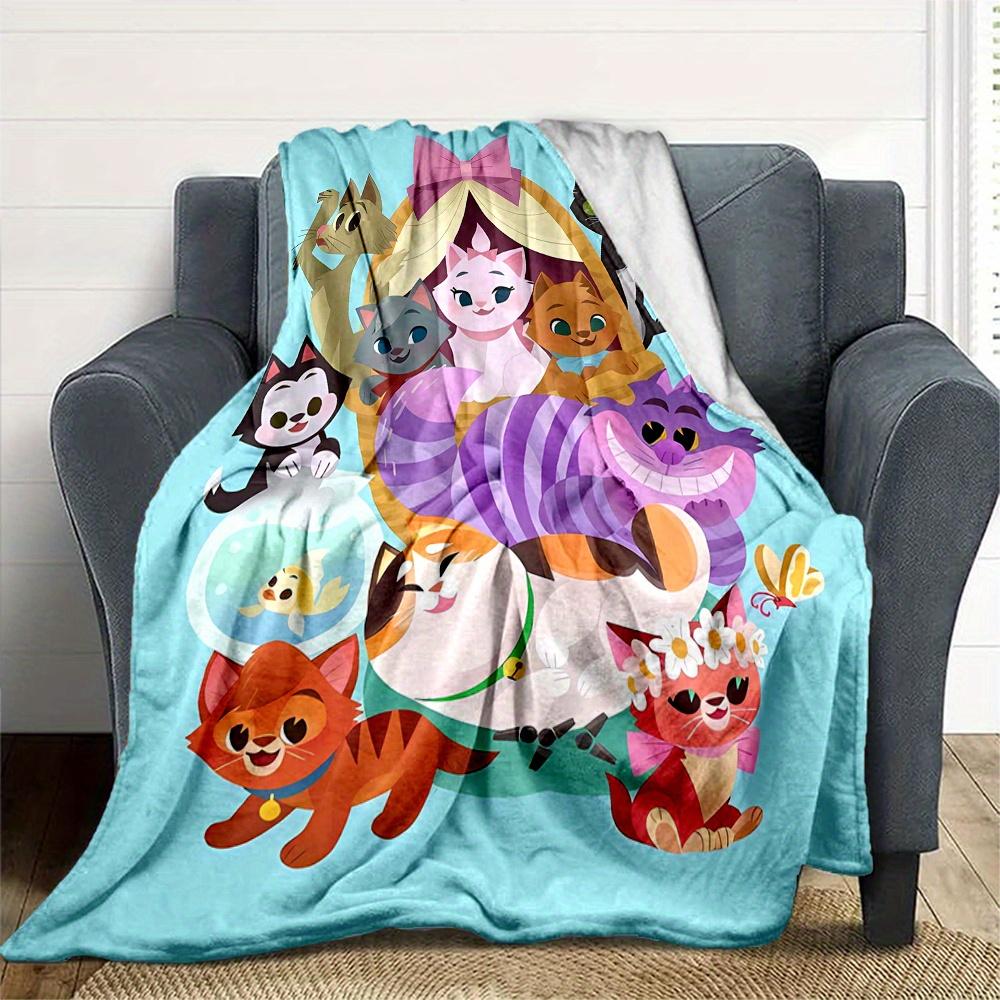1pc, Aristocats Cats Throw Blanket Cute Design for Home Decor, Gift Idea, Living Room, Travel, Camping