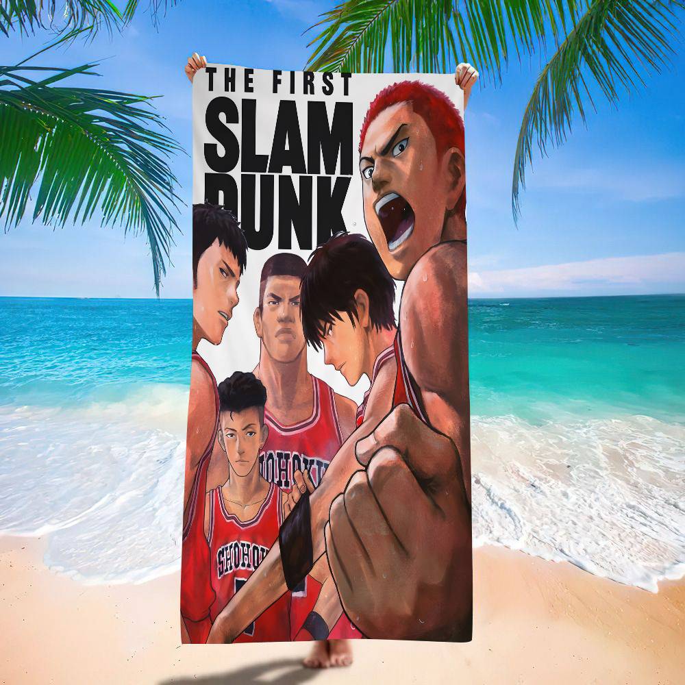 Slam Dunk Anime Microfiber Printed Beach Towel Mountain Climbing Yoga Beach Swimming Running Absorbent Soft Towel