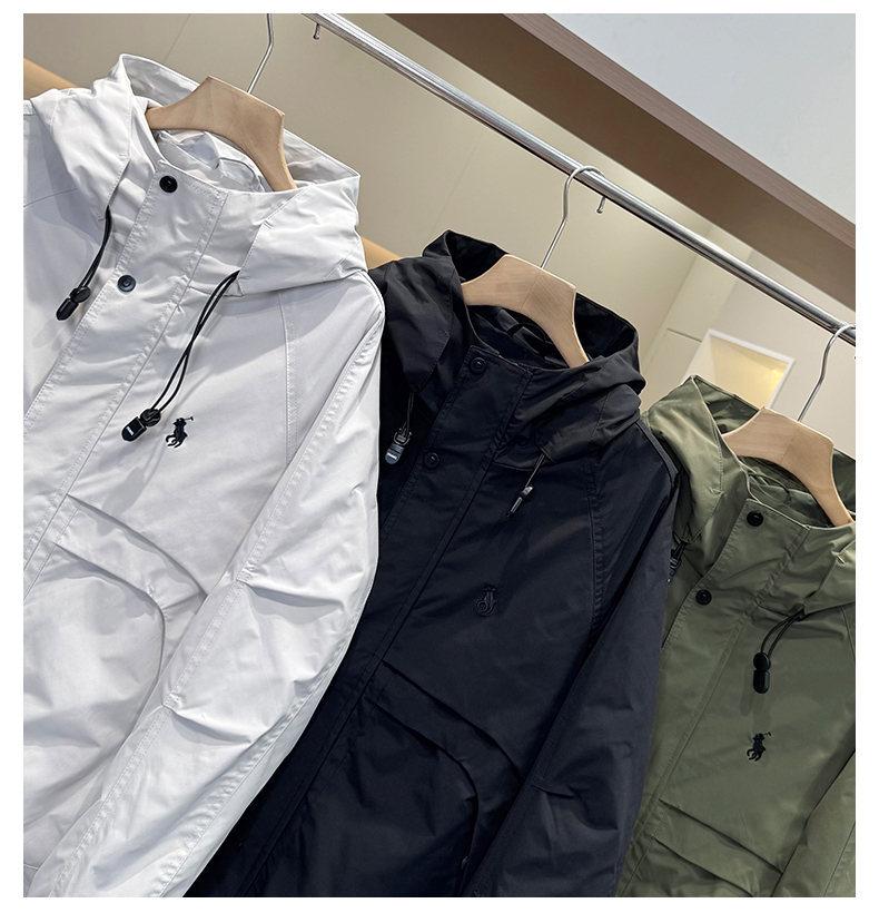 2025 Spring Men's Versatile Hooded Windbreaker Jacket Coat – Trendy Workwear Style for Autumn