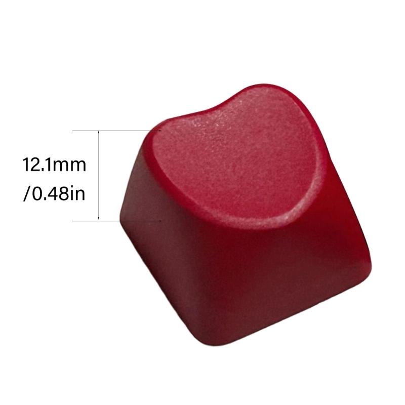 10PCS Heart Shape Keycaps 1U Layout Ergonomic PBT Construction for Mechanical Keyboards