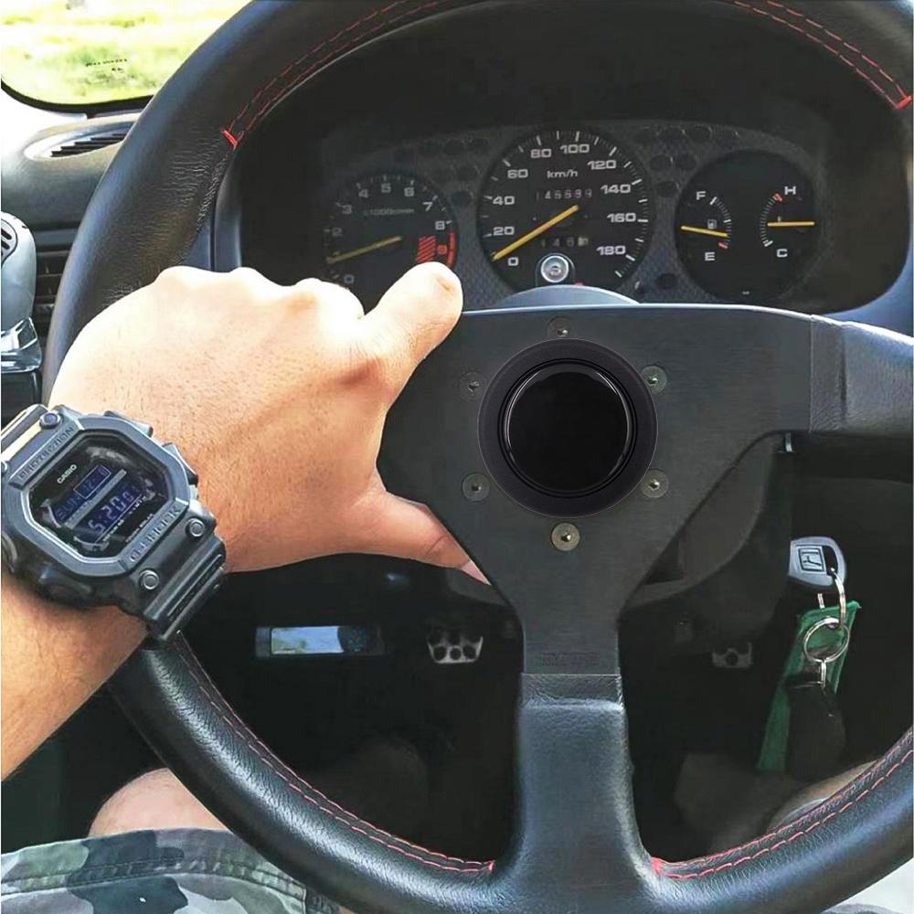 Custom logo Carbon Fiber Look High Performance Steering Wheel Horn Button Switch Push Cover For Universal