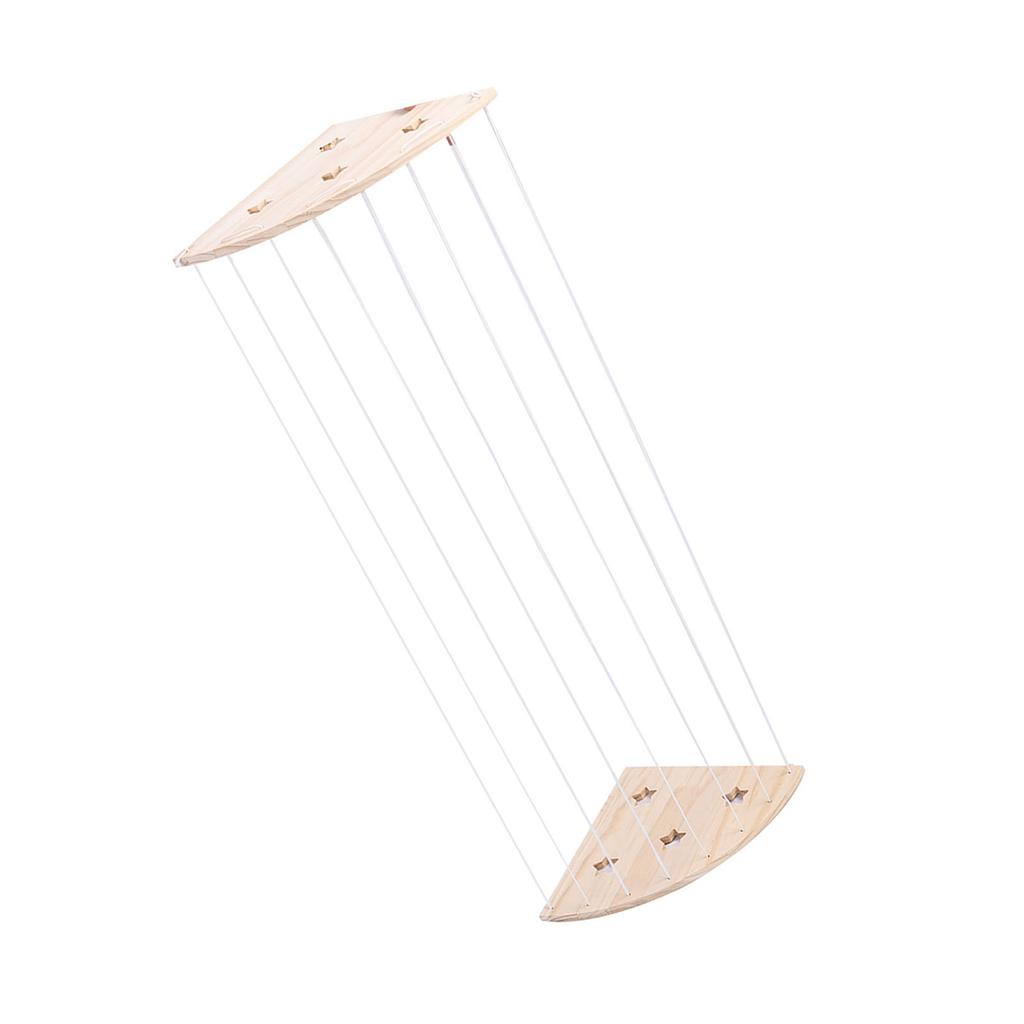 Stuffed Animal Storage Organizer Wooden Length Adjustable Hanging Corner Plush Toys Holder with