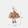 Cute Plush White Cloud Pendant Keychain Girl Bag Accessories Kawaii Pendant Doll Couple Key Ring