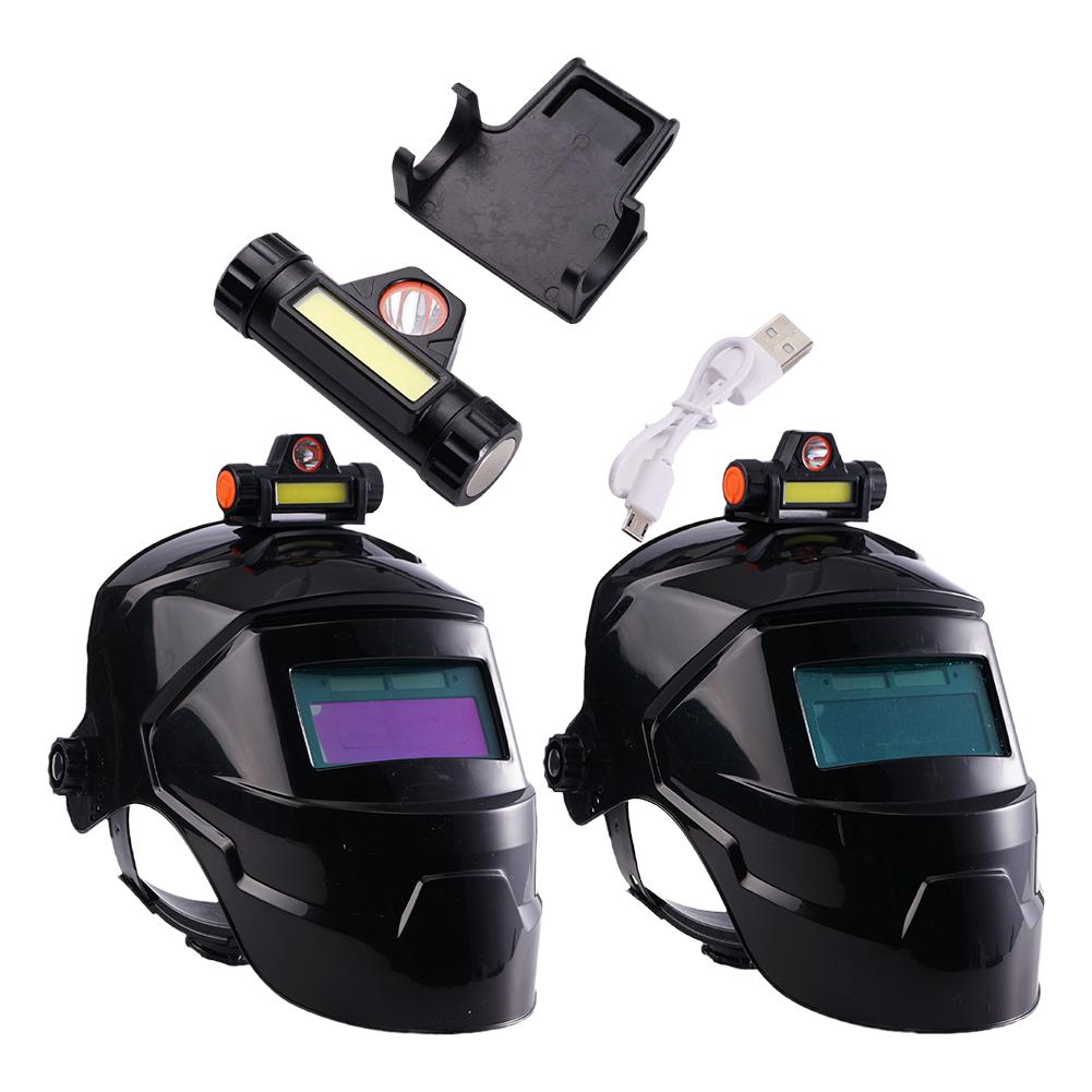 Welding Mask With Headlight Rechargeable Headlamp Electric Arc Weld Grinding Mask for MIG/TIG/Cutting Welding Filter