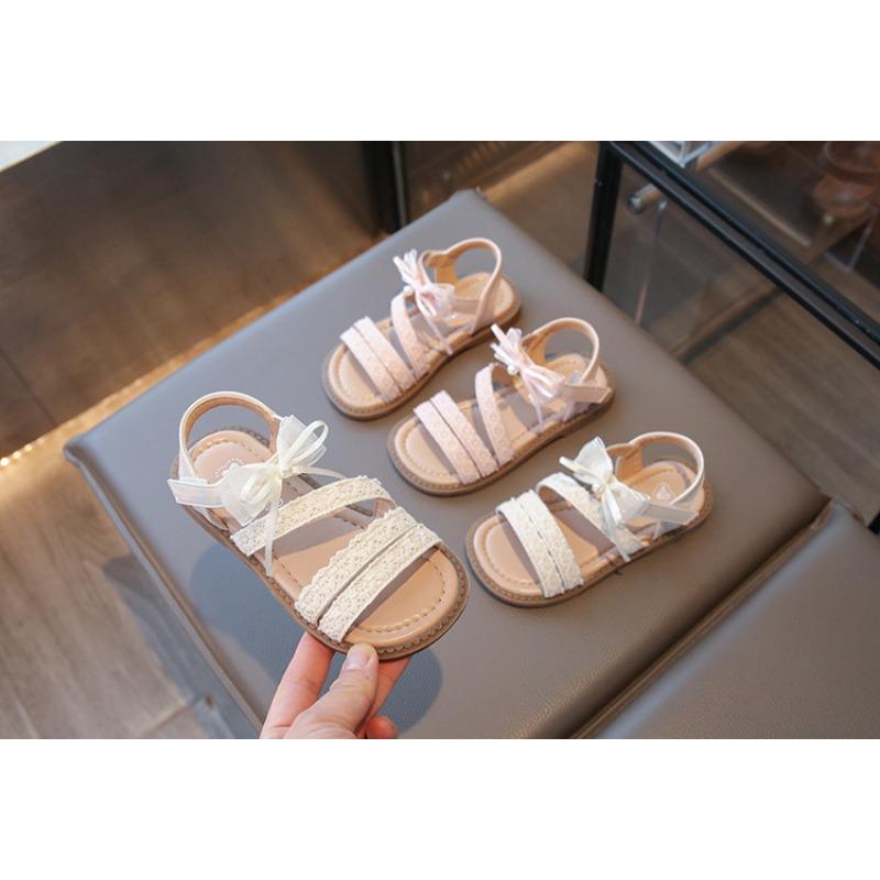 Little Girls Bowknot Open Toe Soft Sole Princess Summer Beach Sandals