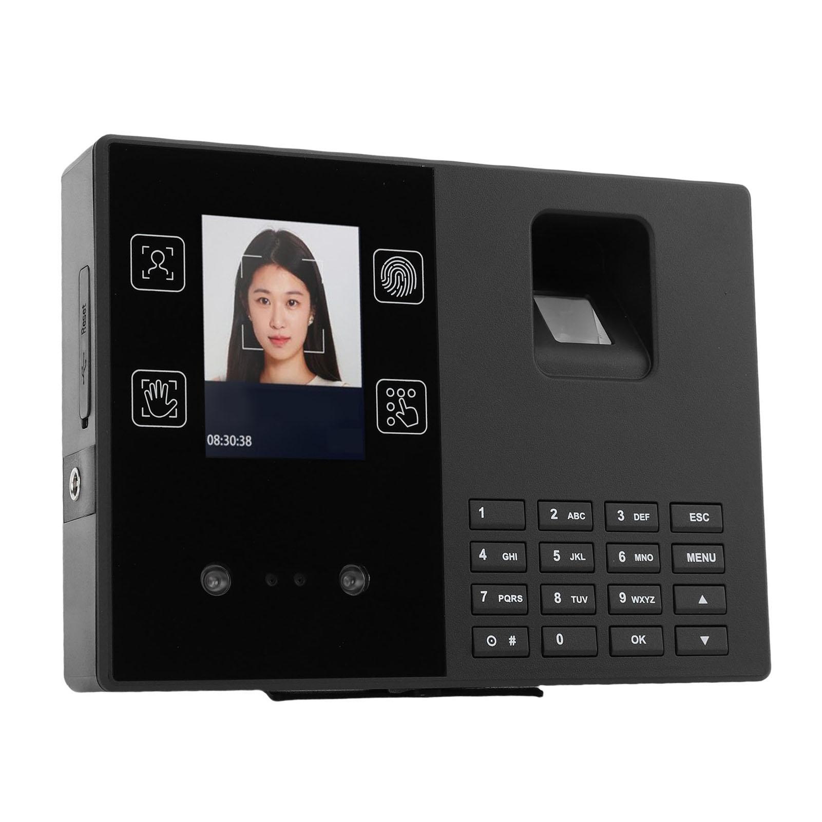 

4 in 1 Employee Attendance Machine Facial Fingerprint Palm Print PIN Recognition Time Clock for Small Business