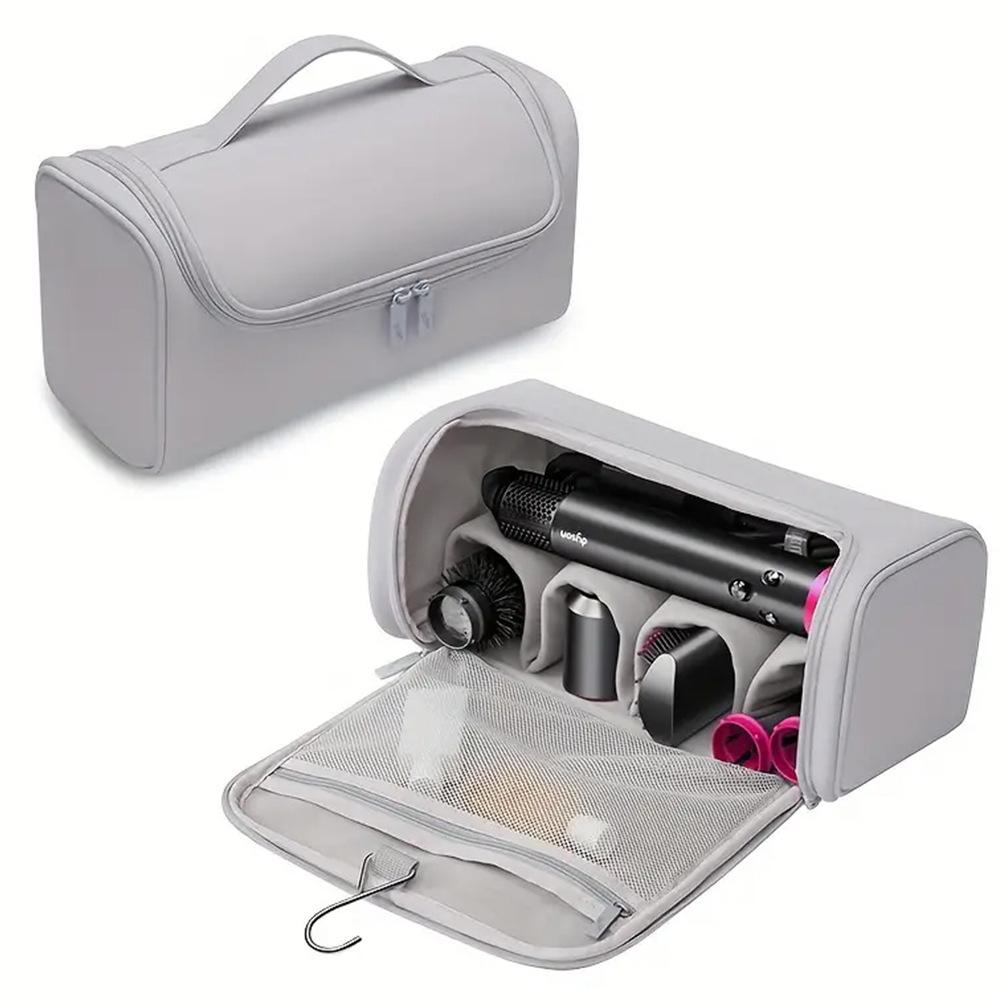 Travel Case for Dyson Hair Dryer Portable Storage Bag with Metal Hanging Hook for Dyson Airwrap Curling Iron Styling Accessories