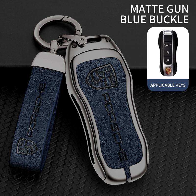 

Шкіряний Кейс-Чохол з Сплаву Цинку для Автомобільного Ключа Брелок для Porsche 958 Macan 911 Panamera 996 991 Boxster 987 997 2019 2020 Аксесуари