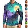 Men's Long Sleeve Casual T-Shirt Crew Neck Printed Graphic Tee Comfortable Fit Lightweight Material Suitable for Everyday Wear