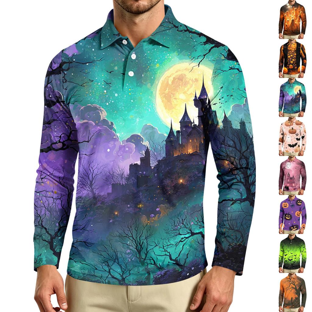 Men's Long Sleeve Casual T-Shirt Crew Neck Printed Graphic Tee Comfortable Fit Lightweight Material Suitable for Everyday Wear