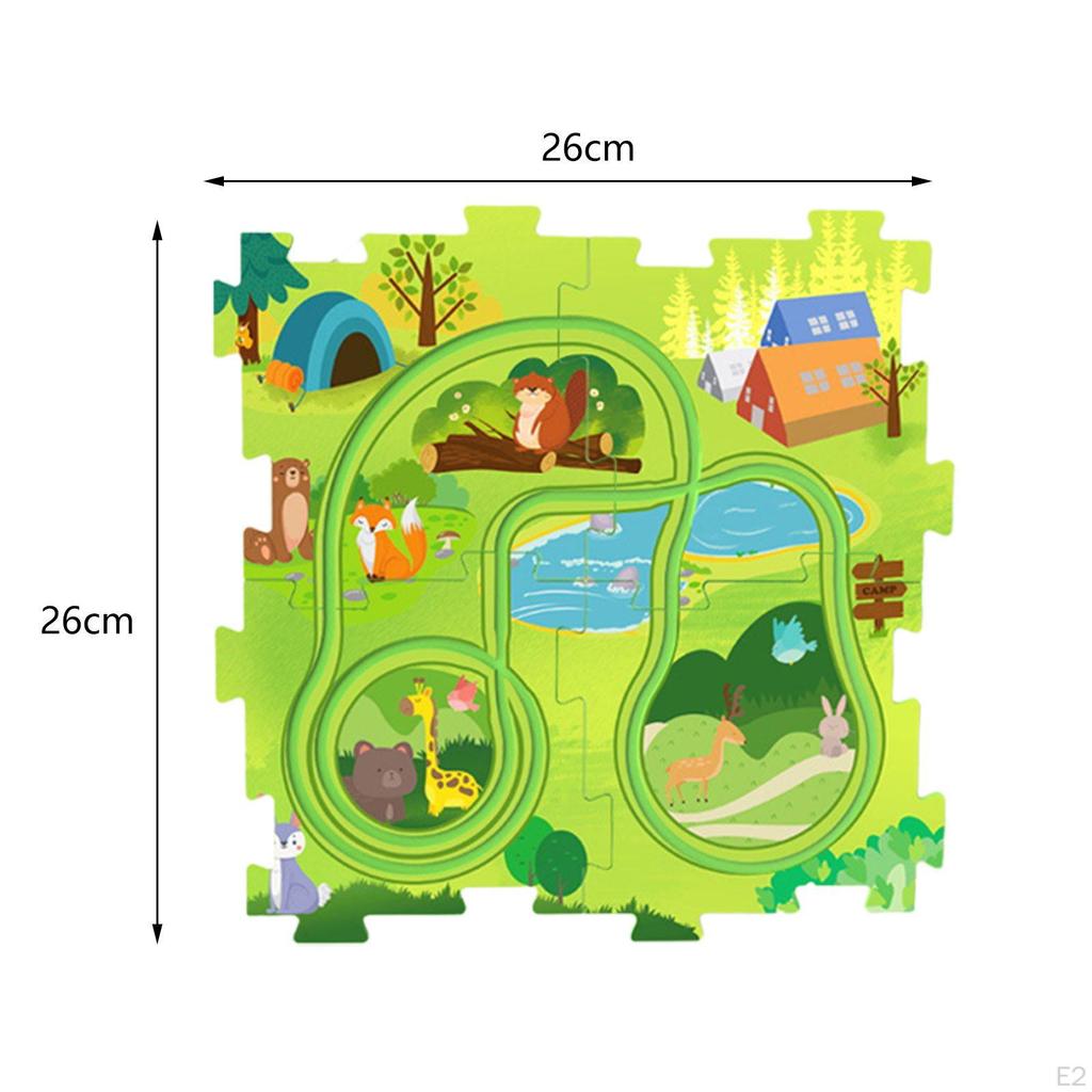 Educational Montessori Toy Rail Car Building Toys for Children Toddlers Gift Land
