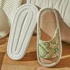 Linen slippers women's summer retro indoor home flooring spring and autumn thick-bottomed fabric cotton and linen slippers four seasons men
