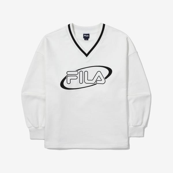

Fila OVersized V Neck Sweatshirt white/85