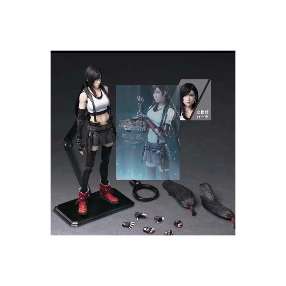 (Z pudełkiem,B)Play Arts Final Fantasy 7 VII Sephiroth Cloud Strife Tifa Lockhart Figurka Akcji Remake Zabawka 25CM Dekoracja