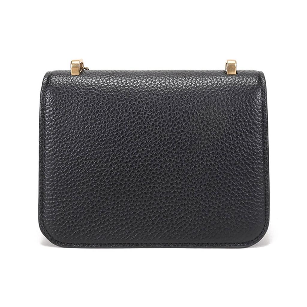 Coach Alie 18 Litchi Grain Leather Messenger Bag Small Square Crossbody Bag Women Bags Black 4617-B4BK