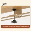 Table Edge Storage Hook Clamp-On Hook, Adjustable No Punch Durable Carbon Steel Desktop Easy Install Desk Rack Organizer, Space Saving for Bags