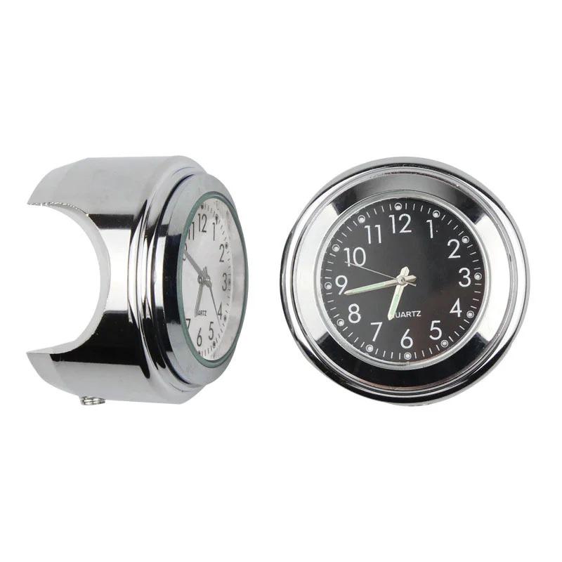 Universal Motorcycle Handlebar Clock: Dustproof, Luminous Quartz Design In Aluminum Alloy