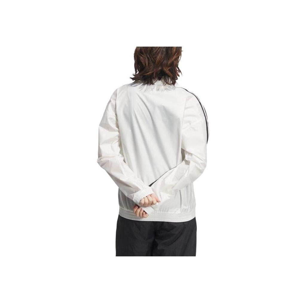 Adidas Color Block Retro Sports Jacket With Stand Collar Unisex Jacket Bright-White JI7535