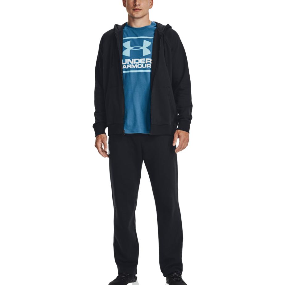 Under Armour Rival Fleece Pants With Logo Print Men Bottoms Black 1379868-001