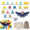 Shinse Wooden Building Blocks Balance Game, Montessori Educational Toy, Develops Concentration, Fine Motor Skills, Shape Recognition, and Creativity,